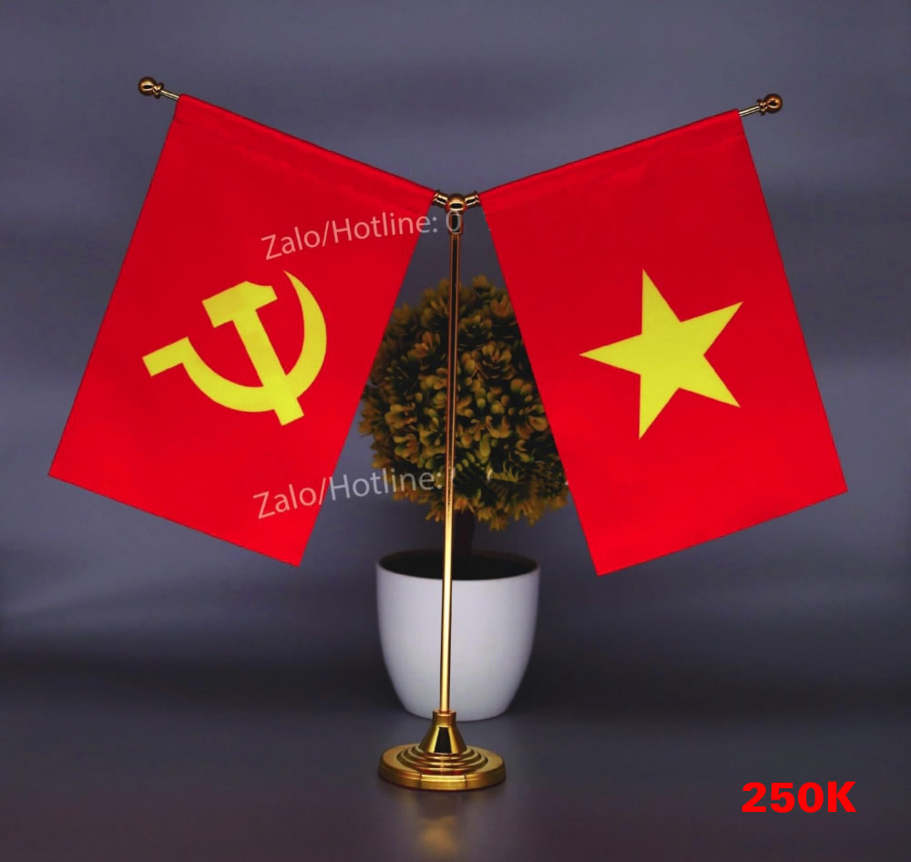 Cờ để bàn quốc kỳ các nước in logo Vinh Nghệ An